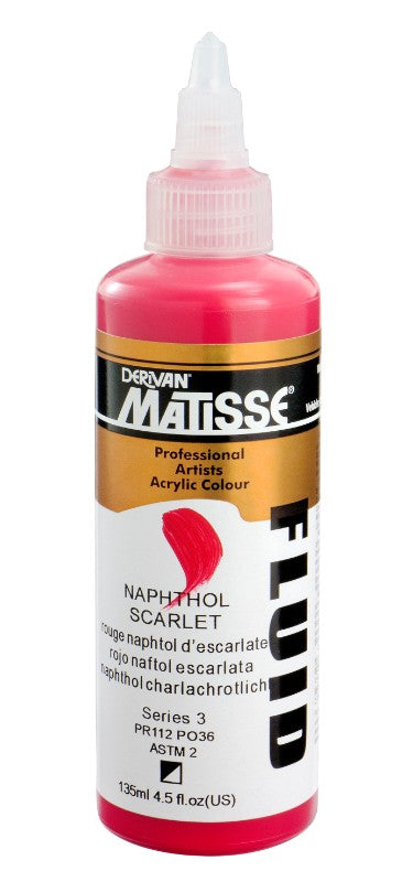 Acrylic Paint - Matisse Fluid 135ml Naphthol Scarlet