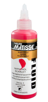 Acrylic Paint - Matisse Fluid 135ml Naphthol Scarlet