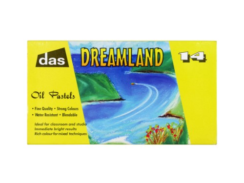 Vibrant DAS Dreamland Oil Pastels PXL-14 set for blending, layering, and versatile artistic expression on various mediums.