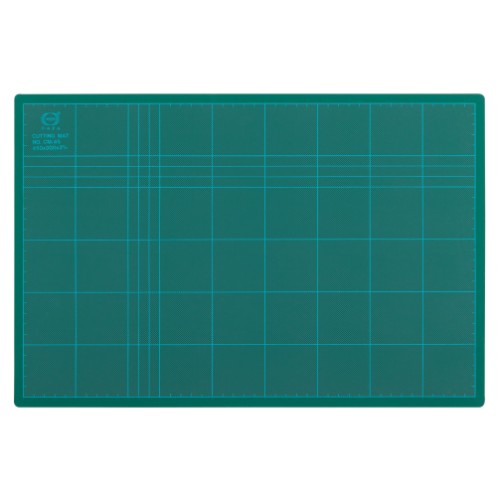 Vibrant green 450x300mm cutting mat, self-healing, durable PVC, gridded for precision, ideal for crafters and hobbyists.