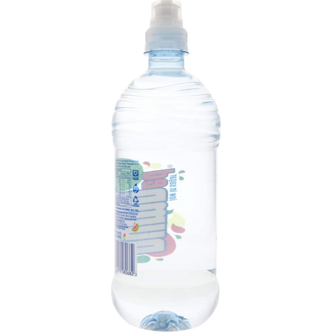 Pumped Water Watermelon bottle featuring refreshing watermelon-flavored spring water, ideal for on-the-go hydration.