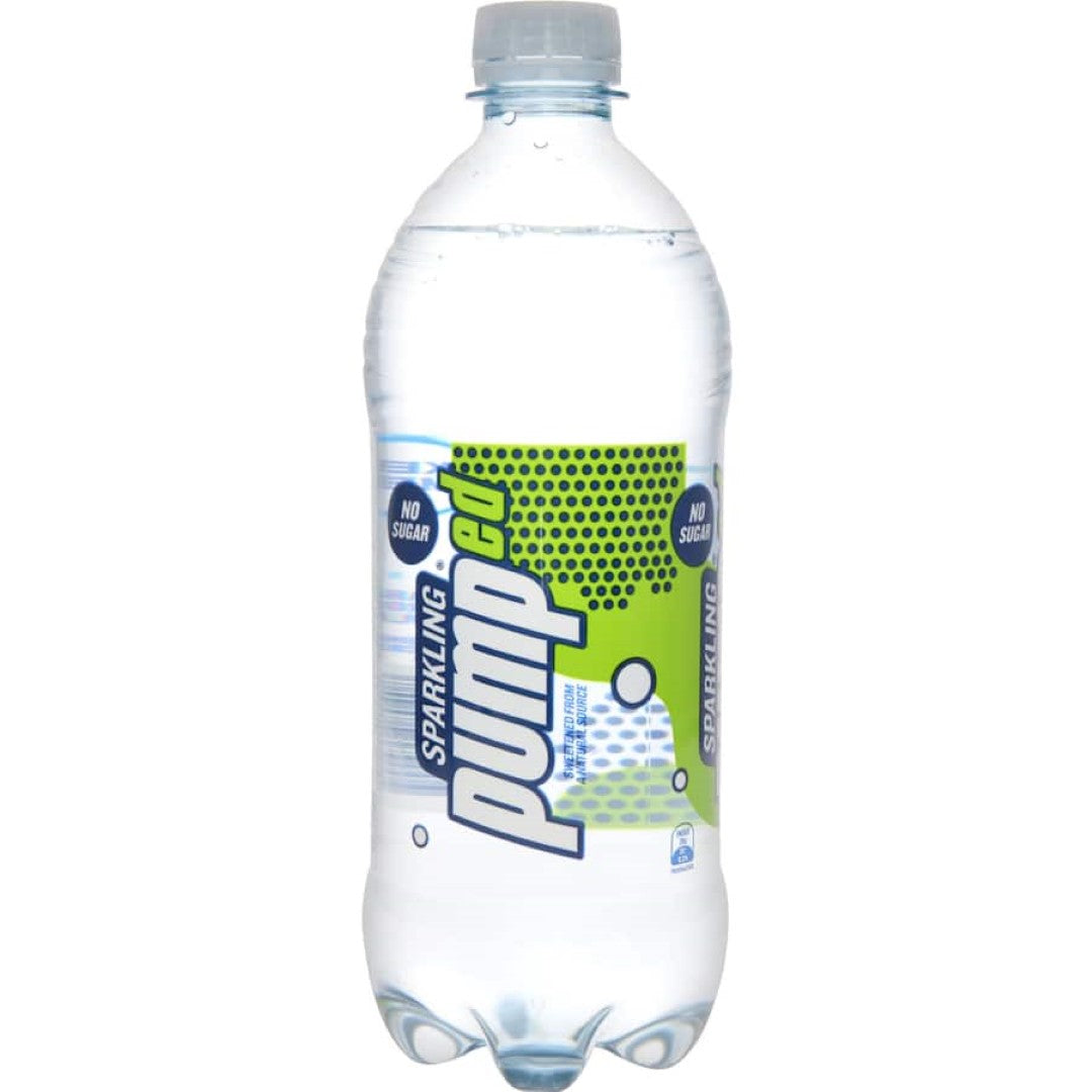 A can of Pumped Sparkling Water Lime featuring refreshing lime flavor in eco-friendly packaging for guilt-free hydration.