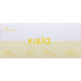 A can of Vista Lemon Water featuring sparkling lemon-flavored hydration with less than 1 calorie and no added sugars.