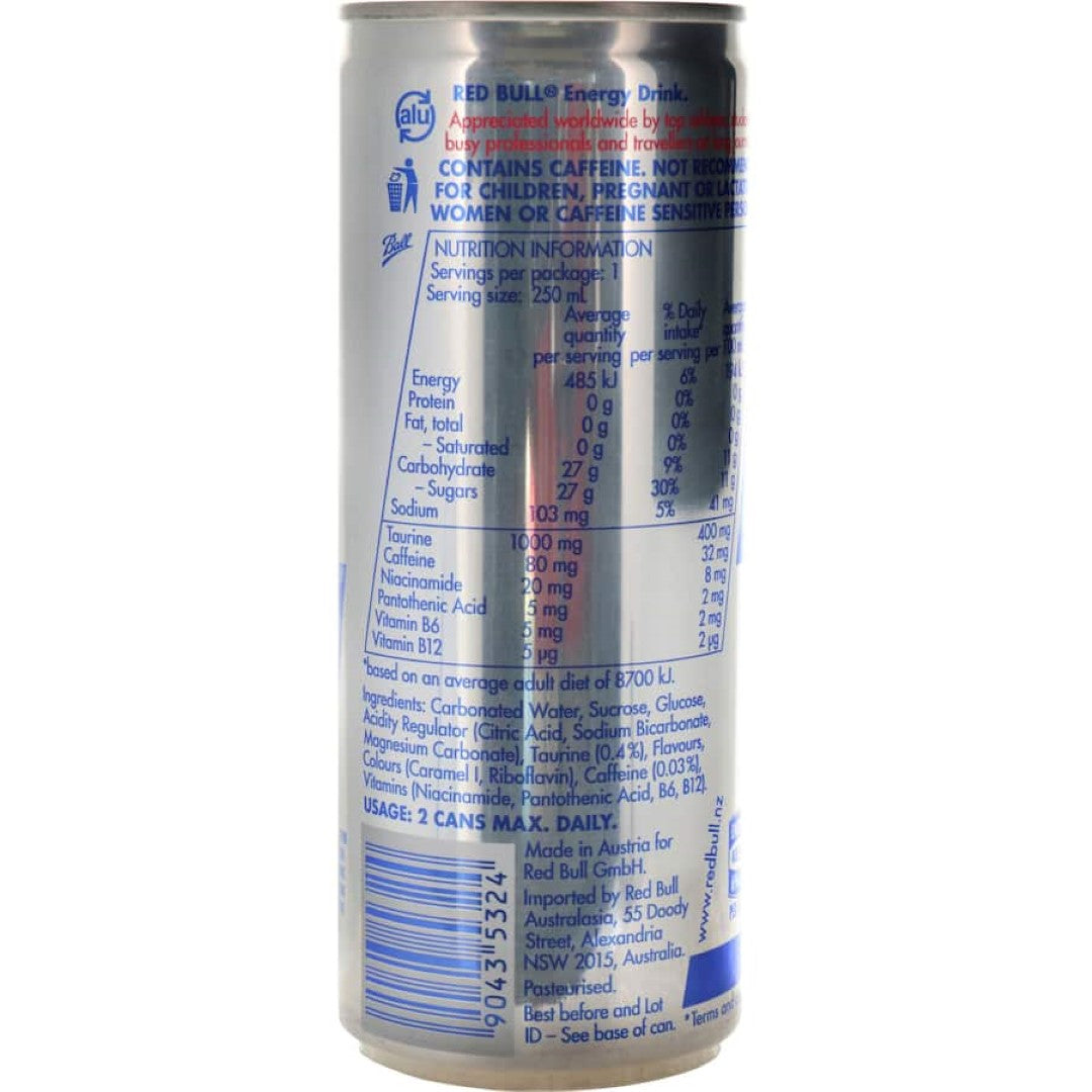 Red Bull Energy Drink  Single can 250mL