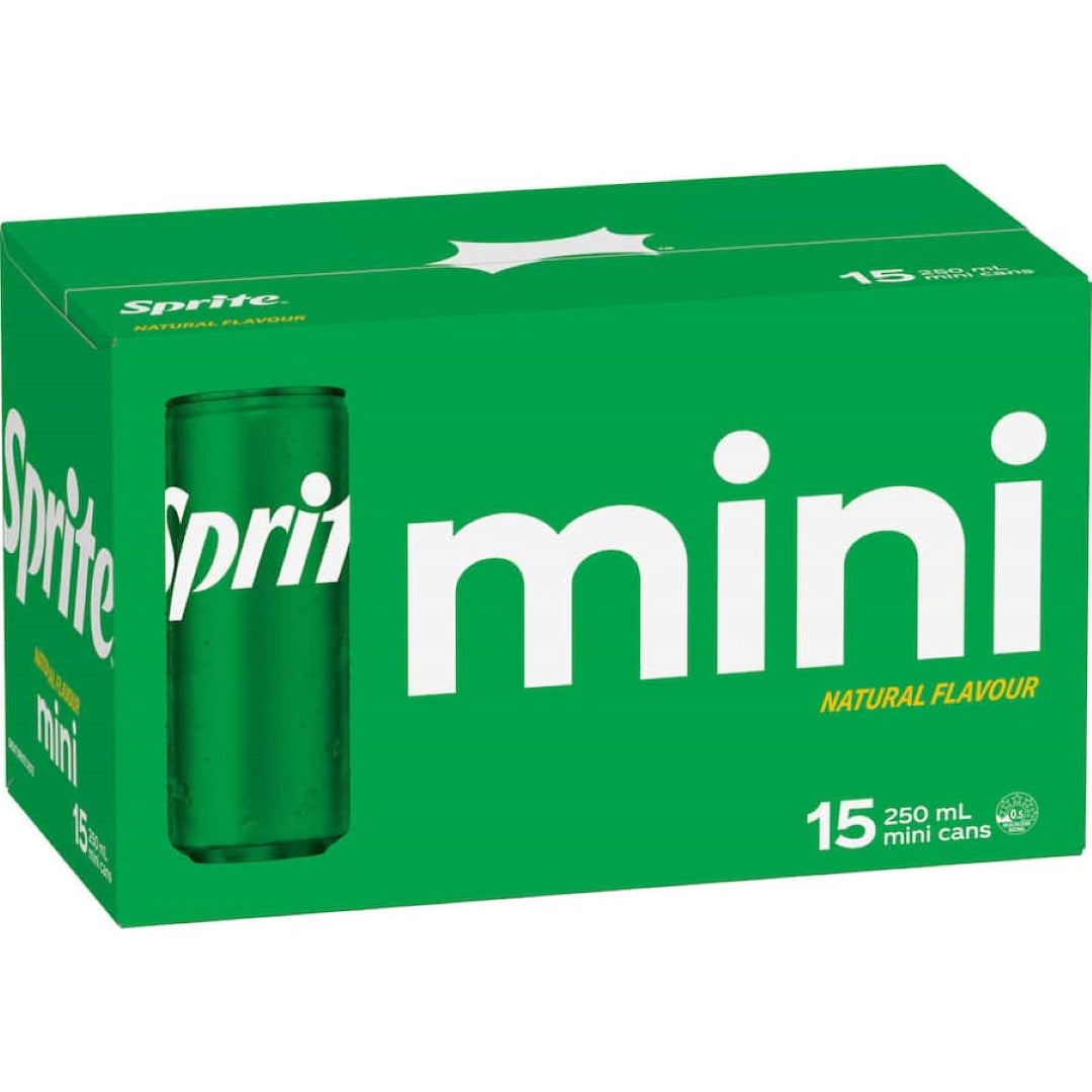 Sprite Lemonade Lemon Lime 250ml cans 15pack