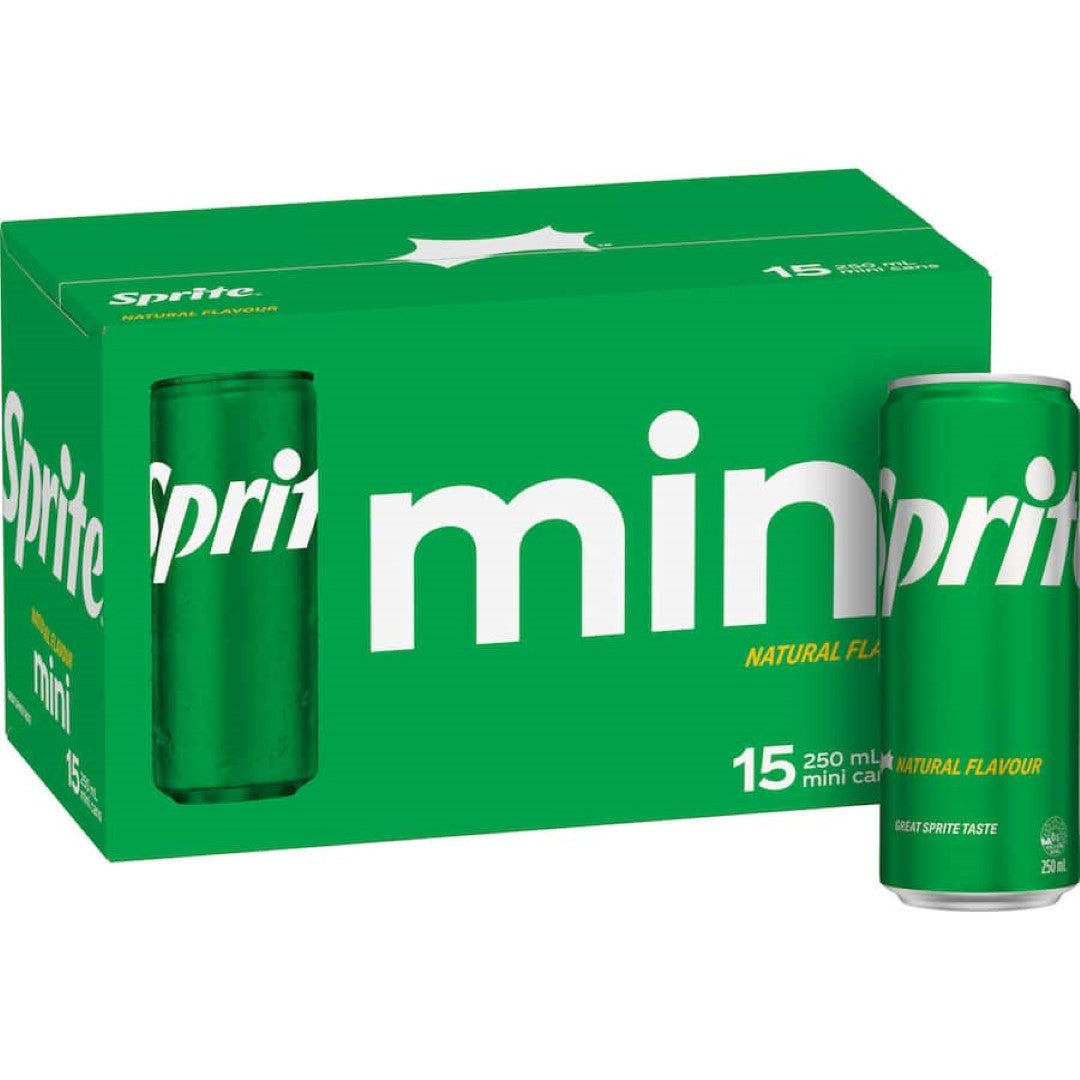Sprite Lemonade Lemon Lime 250ml cans 15pack