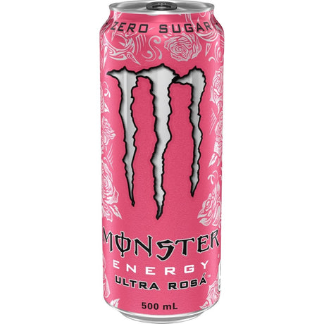 Monster Ultra Energy Drink Rosa in a sleek can, featuring a refreshing rose flavor and sugar-free energy boost for an active lifestyle.