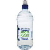 Bottled pure New Zealand spring water in a recyclable bottle with an easy sipper cap for convenient hydration on-the-go.