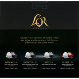 L'Or Espresso Intense Collection capsules featuring four bold blends for a rich and aromatic coffee experience.