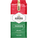 Rich and velvety Caffe Aurora Ground Coffee Italian, perfect for espresso and brewed coffee lovers, offering bold aromas and smooth textures.