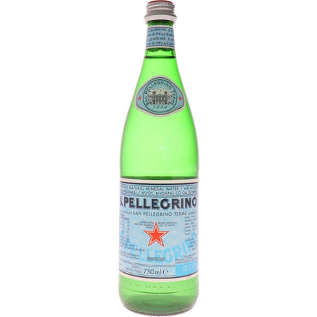 San Pellegrino Sparkling Water, a premium Italian mineral water with light effervescence and rich mineral content, elevates dining experiences.