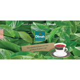 A box of 100 tagless Dilmah English Breakfast tea bags, showcasing premium Ceylon black tea from the Dimbula Valley.