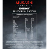 Musashi Energy Drink Fruit Crush Zero Sugar 500mL