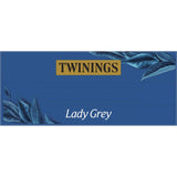 Twinings Tea Lady Grey: Elegant black tea with bergamot, orange, and lemon notes in eco-friendly compostable bags.