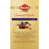 Moccona Coffee Sachets filled with Cadbury Caramel Mocha, blending rich cocoa and coffee for a quick indulgent treat.