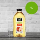 Keri Fruit Drink Apple with 50% less sugar, offering a refreshing, guilt-free apple flavor in a multiserve bottle.