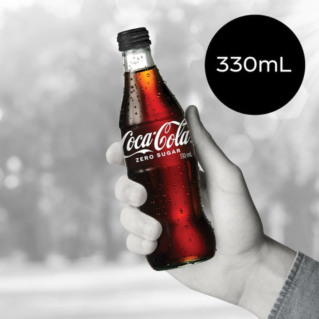 Coca Cola Soft Drink Zero Sugar 330ml bottles 4pack