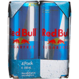 Can of Red Bull Sugar Free Energy Drink, providing a zero-calorie boost of energy with essential B-vitamins and caffeine.