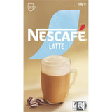 Nescafe Coffee Sachets Latte 10-pack: creamy latte mix for easy home or on-the-go coffee enjoyment, made from 100% sourced beans.