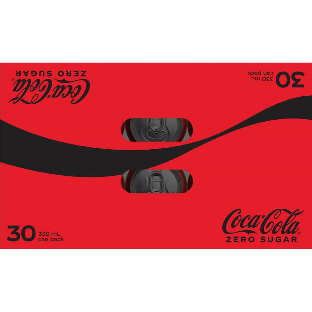 Coca Cola Soft Drink Zero Sugar 330ml cans 30pack