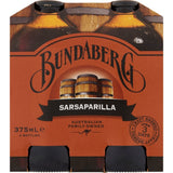 A chilled bottle of Bundaberg Sarsaparilla, showcasing its rich brew of sarsaparilla root, ginger, and vanilla.