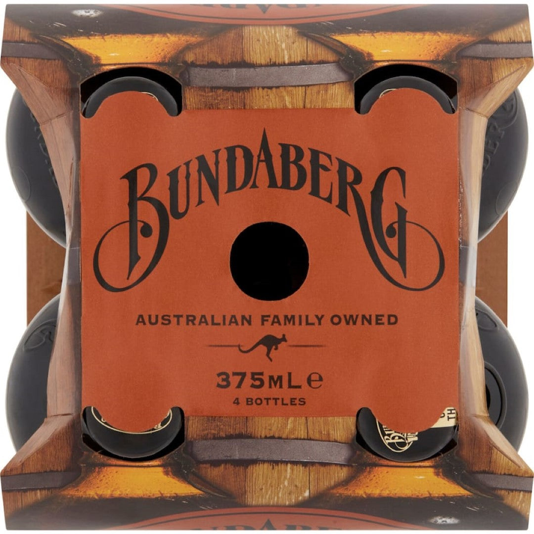 Bottle of Bundaberg Soft Drink Sarsaparilla showcasing its unique blend of sarsaparilla root, ginger, and spices for a refreshing taste.