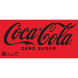 Coca Cola Soft Drink Zero Sugar 330ml cans 8pack