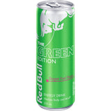 Red Bull The Green Edition in Dragon Fruit flavor, energizing drink with caffeine, B-vitamins, and a unique sweet taste.