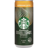 Chilled Starbucks Iced Coffee Double Shot Espresso Latte with rich espresso and creamy milk, perfect for on-the-go refreshment.