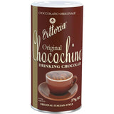 Rich Vittoria Drinking Chocolate Original Chocochino for luxurious hot chocolate, mocha coffee, and cappuccino toppings.