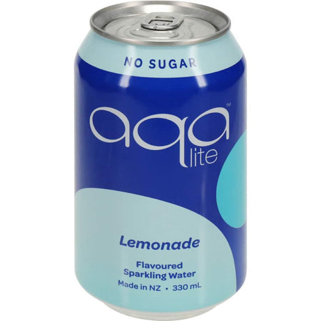 Aqa Lite Sparkling Water Lemonade offers a refreshing, low-calorie blend of sparkling water and natural lemon flavor.