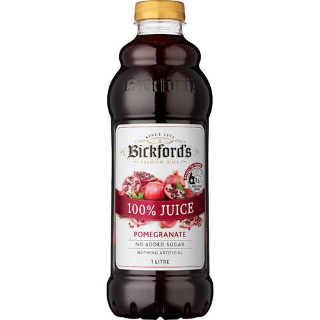 Bickford's Fruit Juice Pomegranate: No sugar added, rich in natural sweetness, perfect solo or as a mixer for cocktails and dishes.