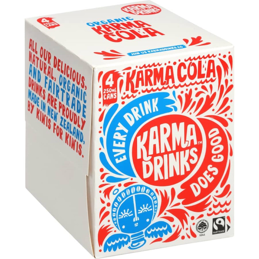 Karma Cola soft drink in a bottle, crafted with natural ingredients for a refreshing, ethical beverage experience.