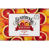 Bundaberg Soft Drink Sparkling Blood Orange in a 200ml mini can, showcasing vibrant flavor from real blood oranges.