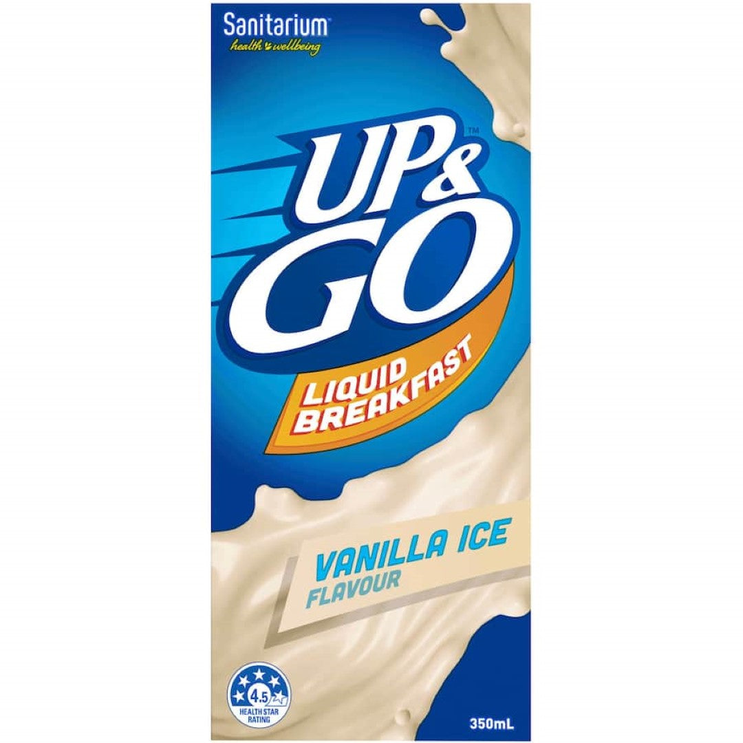 Sanitarium Up & Go Breakfast Drink Vanilla Ice Single pack 350mL