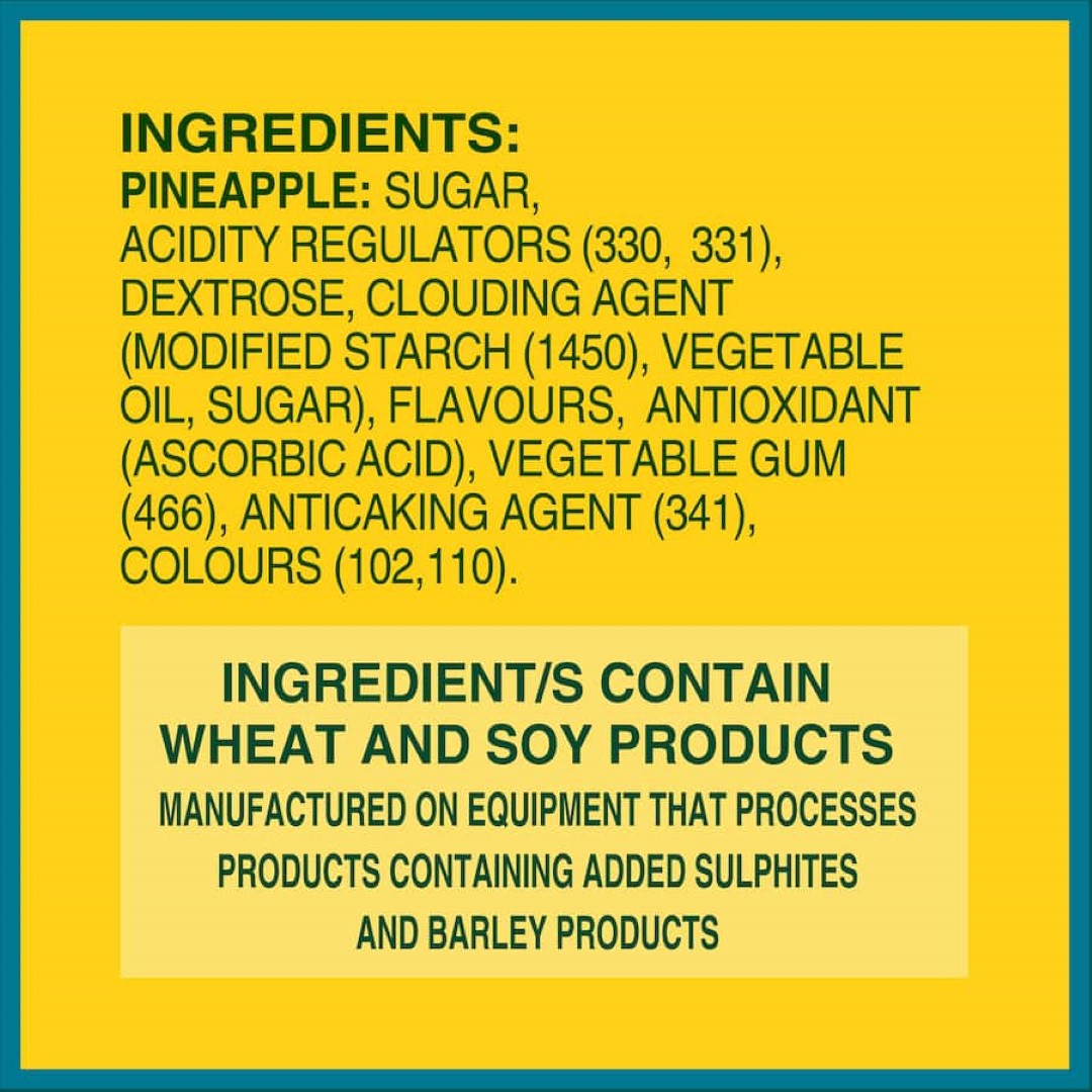 Raro Pineapple Beverage Mix three-pack for refreshing tropical drinks, contains Vitamin C and no artificial sweeteners.