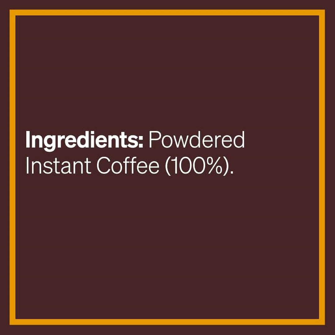 A 100g pack of Greggs Powdered Instant Coffee Red Ribbon Roast, showcasing rich flavor and aroma for instant coffee lovers.