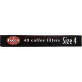 High-quality Faggs Coffee Filters 1x4 for a rich, sediment-free brew, perfect for drip coffee makers and daily use.