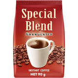 A convenient jar of Special Blend Granulated Instant Coffee, featuring rich, full-bodied flavor for easy preparation.