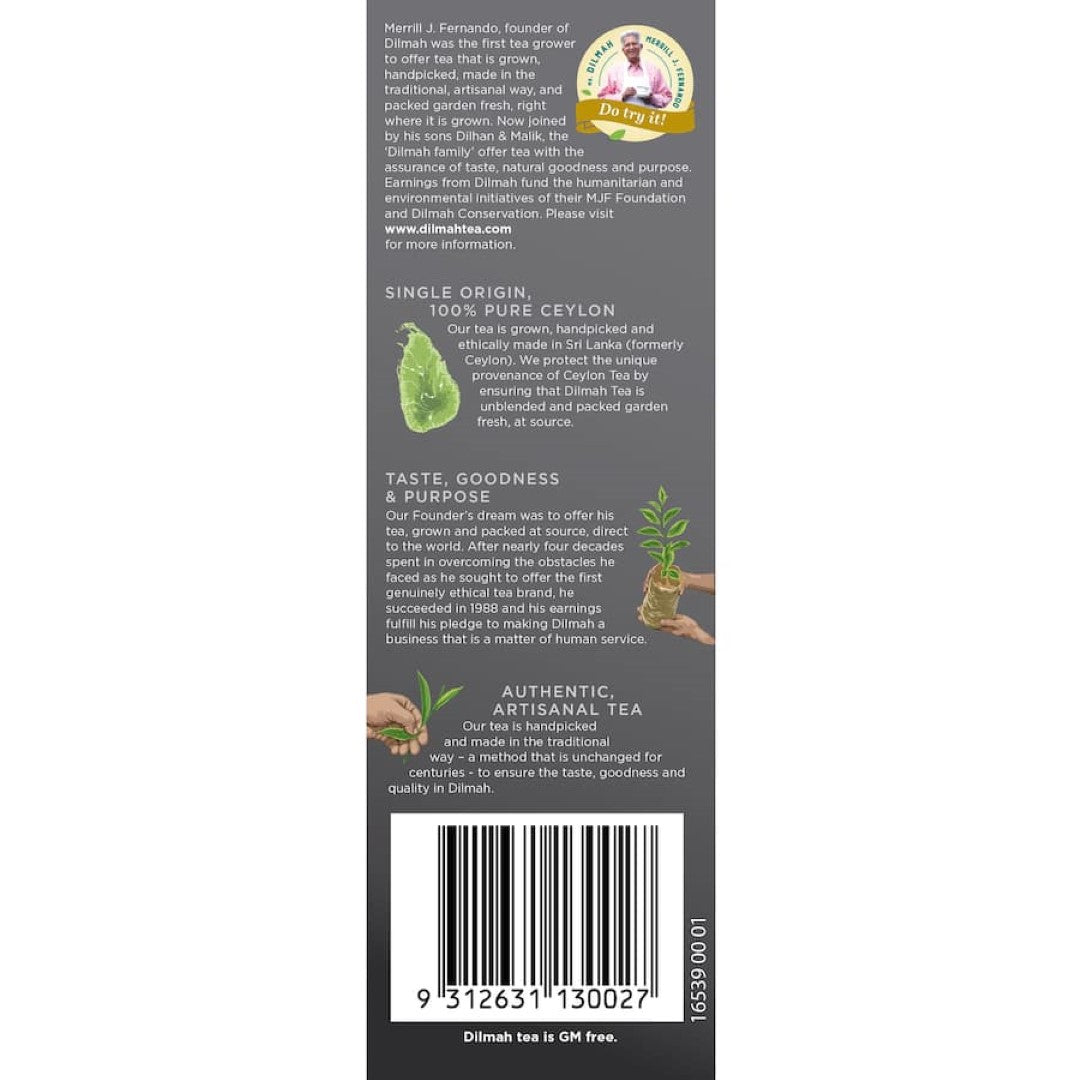 Dilmah Loose Leaf Earl Grey tea, featuring premium Ceylon tea with bergamot, floral notes, and citrus undertones, 125g pack.