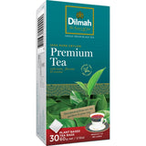 Premium Dilmah Black Tea bags featuring a tagless design for rich flavor and easy brewing; ideal for tea lovers.