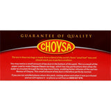 Choysa Tea Classic showcases a vibrant red and yellow logo, offering rich flavor and aroma in quality tea bags since 1905.