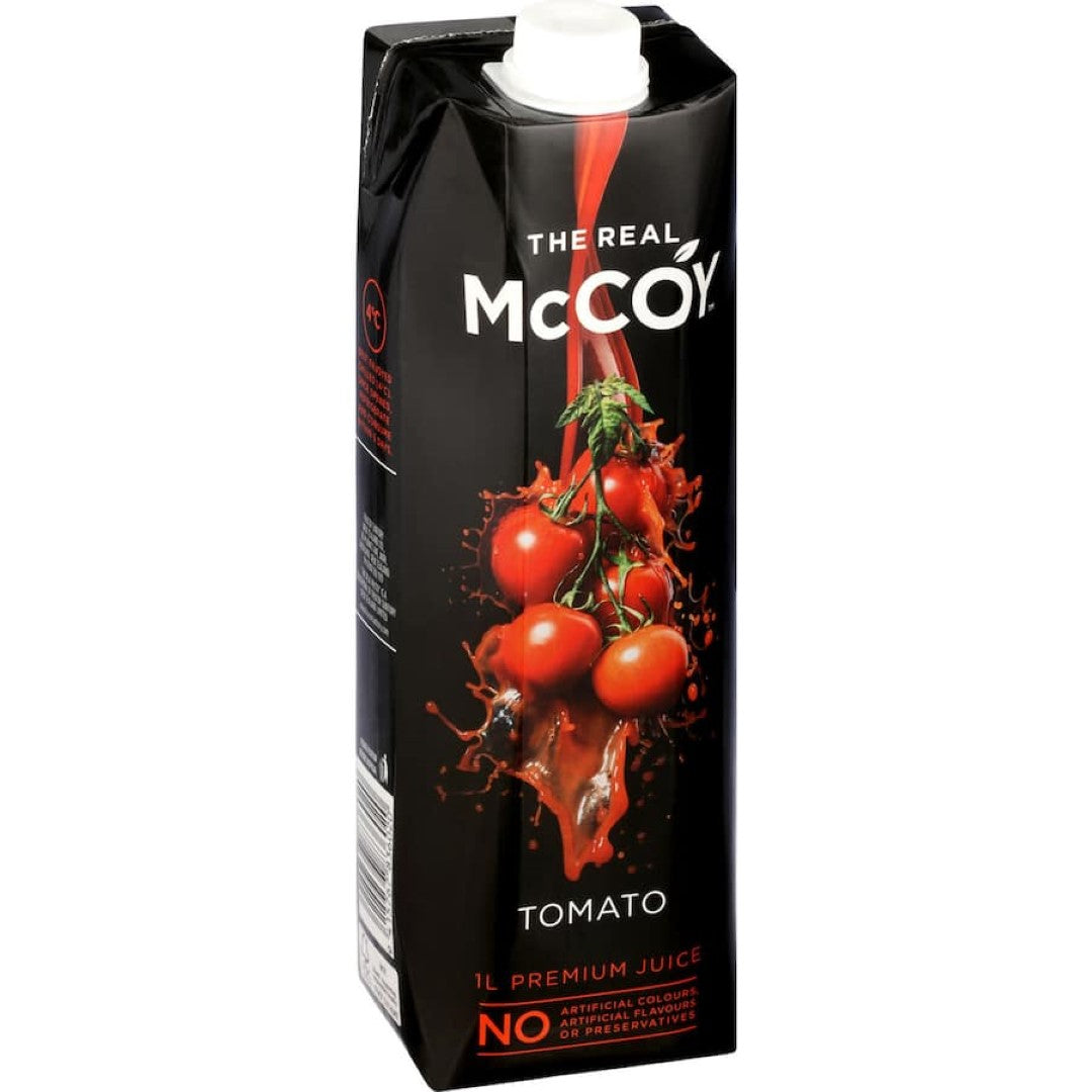 Mccoy Tomato Juice: rich and vibrant juice made from hand-selected tomatoes, 100% real ingredients, no additives.