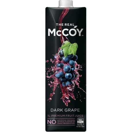 Mccoy Fruit Juice Dark Grape in a bottle, showcasing its rich, natural flavor without artificial additives.