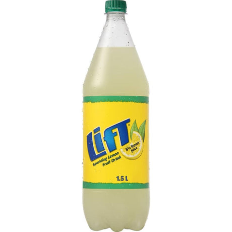 Lift Soft Drink Lemon in a can, showcasing its refreshing lemon flavor with 5% lemon juice for an invigorating taste.