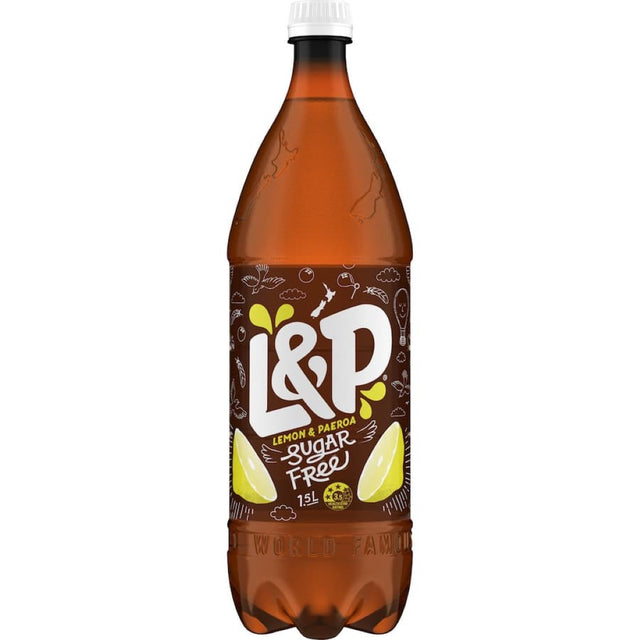 L&P Soft Drink Sweet As Sugar Free offers classic lemon and paeroa flavor without the sugar, perfect for any occasion.