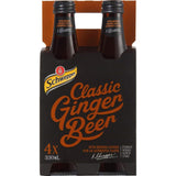 Bottle of Schweppes Ginger Beer showcasing its bold, spicy flavor, perfect for sipping or mixing in cocktails.