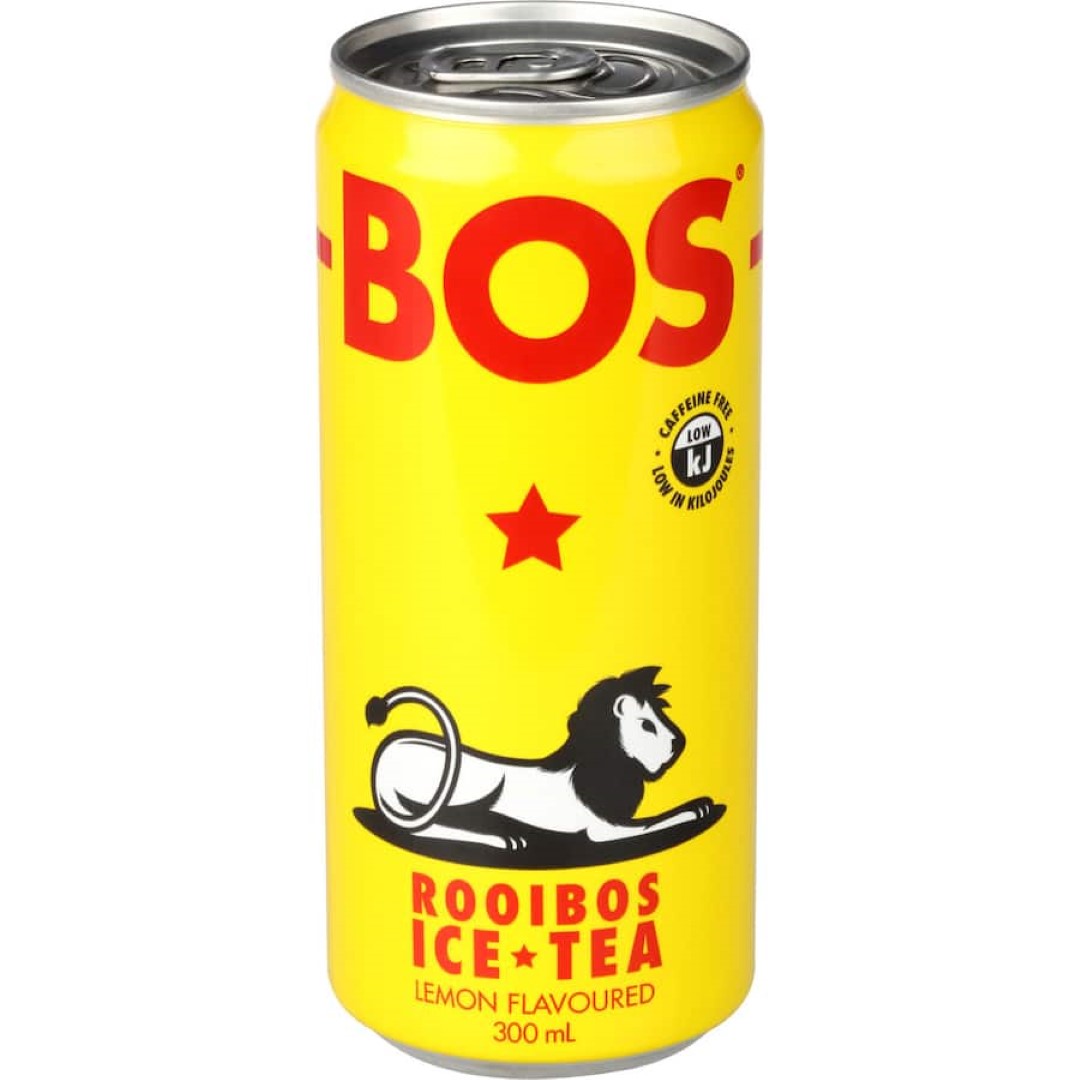 Refreshing Bos Ice Tea Lemon Flavoured, a healthy, caffeine-free iced tea with zesty lemon and rooibos for on-the-go enjoyment.