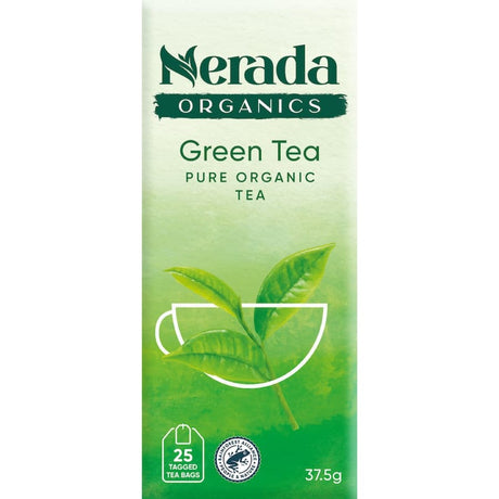 Nerada Organic Green Tea: premium, antioxidant-rich blend for a refreshing, health-boosting beverage in every cup.