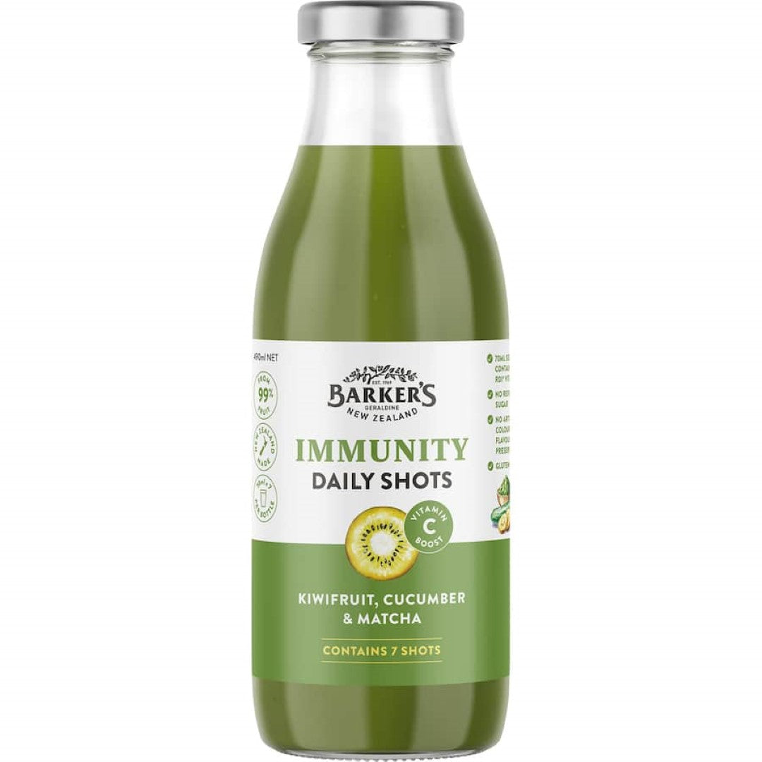 Bakers Immunity Shots Kiwi Cucumber & Matcha